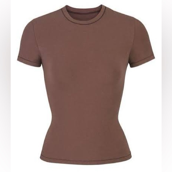 4X Skims Cotton Jersey T-Shirt Garnet - Picture 1 of 7